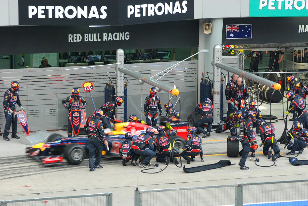 4. Red Bull Racing – 1.86 seconds (Alex Albon, Portuguese GP 2020) 15. Ferrari – 1.97 seconds (Sebastian Vettel, USA GP 2019), 13. Ferrari – 1.95 seconds (Charles Leclerc, Austrian GP 2024), 12. Red Bull Racing – 1.95 seconds (Sergio Pérez, Miami GP 2024), 9. Williams – 1.92 seconds (Felipe Massa, European GP 2016), 8. Red Bull Racing – 1.91 seconds (Pierre Gasly, British GP 2019), 7. McLaren – 1.90 seconds (Oscar Piastri, Mexican GP 2024), 5. Red Bull Racing – 1.88 seconds (Max Verstappen, German GP 2019), 4. Red Bull Racing – 1.86 seconds (Alex Albon, Portuguese GP 2020), 3. Red Bull Racing – 1.86 seconds (Max Verstappen, Russian GP 2020)