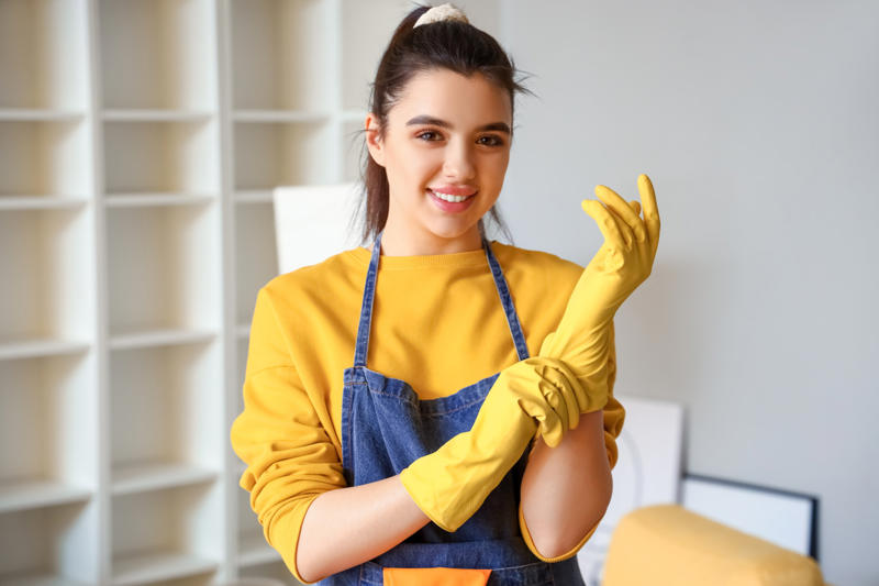 Rubber gloves Clean and serene, Getting started, Rubber gloves, Scrubbing brush, White vinegar, Washing machine cleaner tablets, Aggressive cleaning power, Filter cleaning, Inside the drum and machine exterior, Top loaders vs. front loaders, Cleaning mold, Be mindful with vinegar, How to prevent smells
