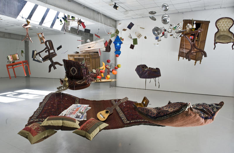 Levitation Artistic photo, Giant rock, Canine protest, World of chairs, Animal head, Distortion, Big head, Miniatures, Levitation, Cut off feet, Surreal room