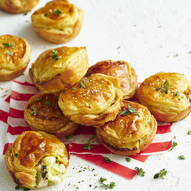 Smarter finger food ideas, How much finger food to serve, Be prepared for impromptu entertaining, Pre-dinner nibbles, What is a fancy finger food called?, Finger food ideas for your next party, Easy spanakopita pies , Chicken lettuce cups with green tahini dressing , Air fryer sausage rolls , Little chicken and leek pies , Air fryer popcorn-coated chicken with honey BBQ sauce , Espresso martini cocktail , Watermelon mocktail with strawberry & mint , Tomato & goat’s cheese pissaladière , Baked brie fondue on the barbecue , Air fryer zucchini balls with lemon yoghurt , How to make a classic mojito , Fried harissa-stuffed green olives , Salt and pepper squid , Bruschetta , Five-ingredient tomato fritters , Beef, haloumi and spinach borek , Roasted garlicky pumpkin and sage pies , Rosé sangria , Air fryer pickle chips with ranch dipping sauce , Spiced paneer and eggplant pakora , Crispy fried pork dumplings , Air fryer chicken nuggets , Arancini with tomato and balsamic sauce , Chocolate and smoked almond ice-cream sandwiches , Strawberry and elderflower mocktail , Spelt blini with hot smoked salmon and crème fraîche , Bread crisps with confit tomatoes , Baked brie with pine nut dukkah , Caramelised leek and brie tartlets , Bacon and cheese arancini , Mulled “wine” mocktail , Passionfruit and pineapple spritzer , Chicken and mango rice paper rolls , Poached eggs and smoked salmon on blini , Feta and spinach stuffed potato balls , Marinated baby bocconcini with prosciutto