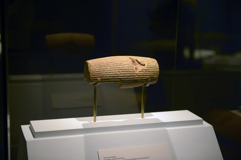 The Lewis Chessmen, The Cyrus Cylinder, The Antikythera Mechanism, The Domesday Book, The Dead Sea Scrolls, Tutankhamun's Tomb, The Mask of Agamemnon, The Pilate Stone, The Moai Statues of Easter Island, The Elgin Marbles, The Rosetta Stone, The Voynich Manuscript, The Ardagh Chalice, The Venus of Willendorf, The Discobolus