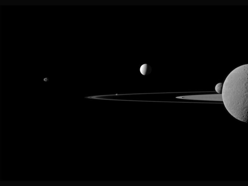 Meet Janus, Pandora, Enceladus, Rhea, and Mimas A cosmic painting, Saturn's summer sunlight, A two-hour long solar flare, Twisted cosmic knot, An oldie but a goodie, ET goes home, The Great Red Spot, The Crab Nebula, A rare close-up of evidence of water on Mars, Meet Janus, Pandora, Enceladus, Rhea, and Mimas, A supermassive black hole, What 17,500 mph looks like, Jupiter's Northern Lights, Life on Mars, Mars is edgy, Stormy surface, Hurricane Irma from above, Superstar, Don't forget about Pluto!, Subtropical storms from space, The farthest individual star ever seen, Weird little things seen on Earth, Dwarf galaxy, Fires as seen from outer space, A cosmic sparkling ring, Views from the ISS, What outer space plasma looks like, You may recognize this from 'The Martian', Us, as seen from Saturn