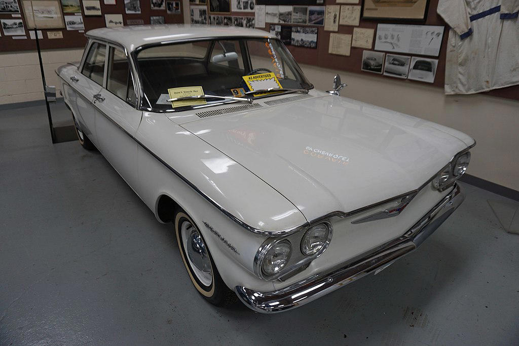1960 Chevrolet Corvair Drivers Watch Out!, DeLorean DM 12, Chevrolet Camaro Coupe, Audi 5000, Chevrolet Corvette, Dodge Charger Hemi, Pontiac Fiero, Ford Bronco II, Ford Explorer, 1984 Maserati Biturbo, 1923 Chevrolet Series M, 1955 BMW Isetta, 1956 Renault Dauphine, 1957 Trabant, 1960 Chevrolet Corvair, 1968 Volkswagen 411/412, 1971 Chevrolet Vega, 1971 Ford Pinto, 1979 Oldsmobile Cutlass Supreme Diesel