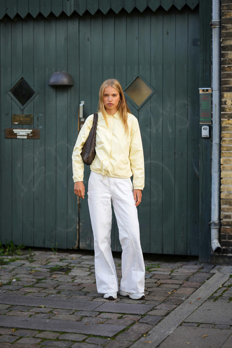1. With a blazer, 2. An all-white ensemble, 3. With a leather jacket, 4. A casual cardigan, 5. With a button-down, 6. With platform shoes, 7. With butter yellow, 8. With animal prints, 9. With a trench coat, 10. With riding boots, 11. With a fitted top