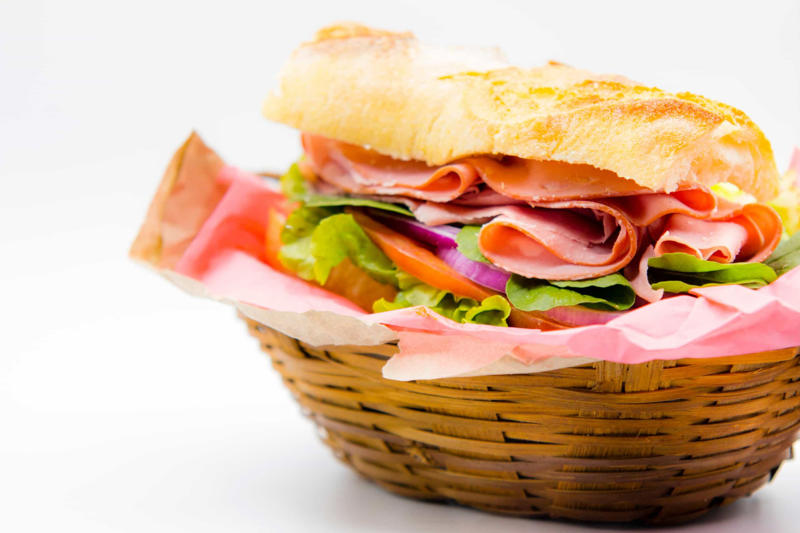 Bauru, Brazil Vegemite, Australia, Yakisoba-pan, Japan, Roti john, Malaysia/Singapore, Vada pav, India, Breakfast roll, Ireland, Kaya toast, Singapore, Francesinha, Portugal, Bocadillo, Spain, Zapiekanka, Poland, Katsu sando, Japan, Cemita, Mexico, Bauru, Brazil, Rarebit, Wales, Leberkäsesemmel, Germany, Bánh mì, Vietnam, Jambon-beurre, France, Falafel, across the Middle East, Arepa, Venezuela, Montreal-style smoked meat, Canada, Pork chop bun, Macau, Tripleta, Puerto Rico, Chivito, Uruguay, Medianoche, Cuba, Chopped barbecue, USA, Gyro, Greece