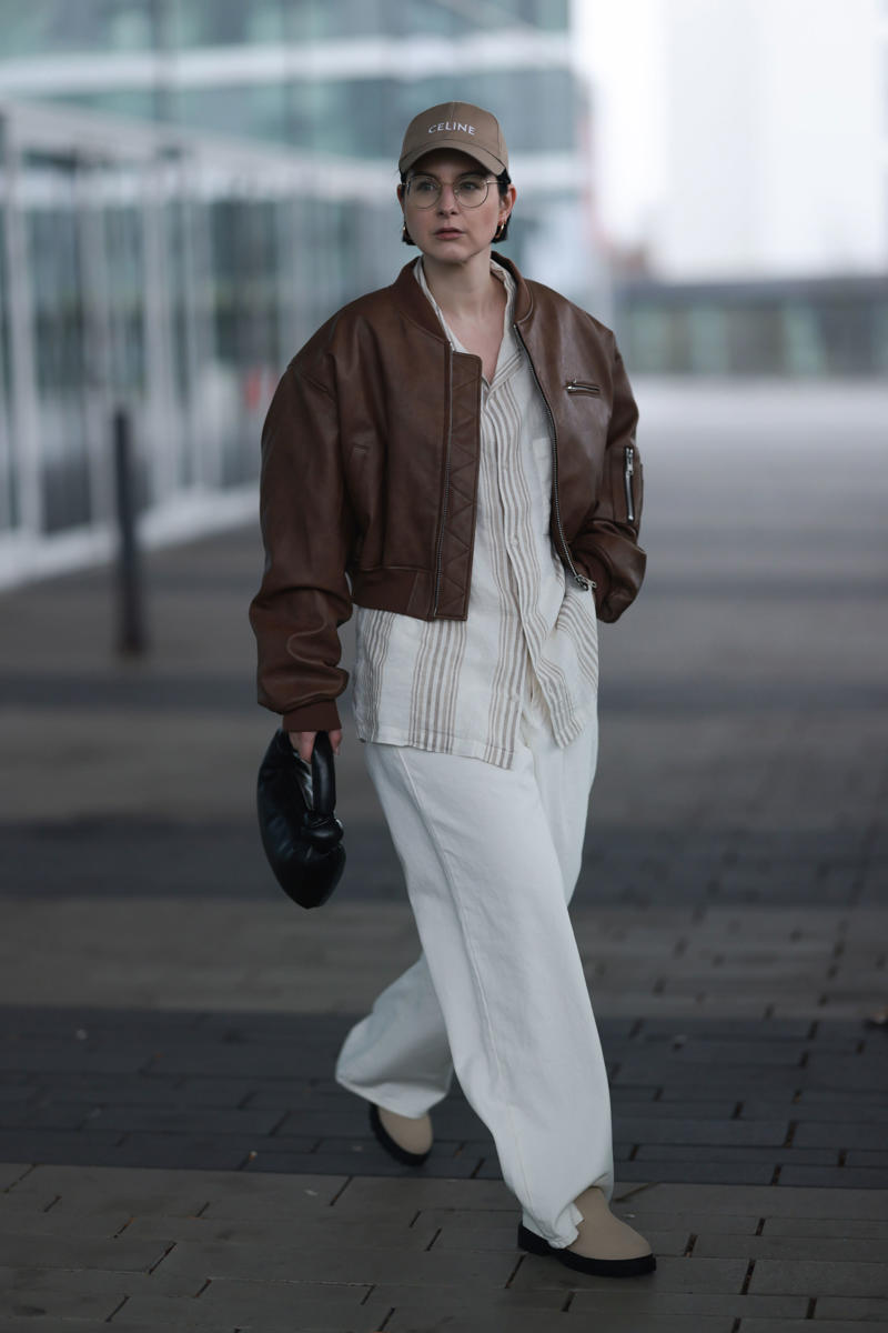 1. With a blazer, 2. An all-white ensemble, 3. With a leather jacket, 4. A casual cardigan, 5. With a button-down, 6. With platform shoes, 7. With butter yellow, 8. With animal prints, 9. With a trench coat, 10. With riding boots, 11. With a fitted top