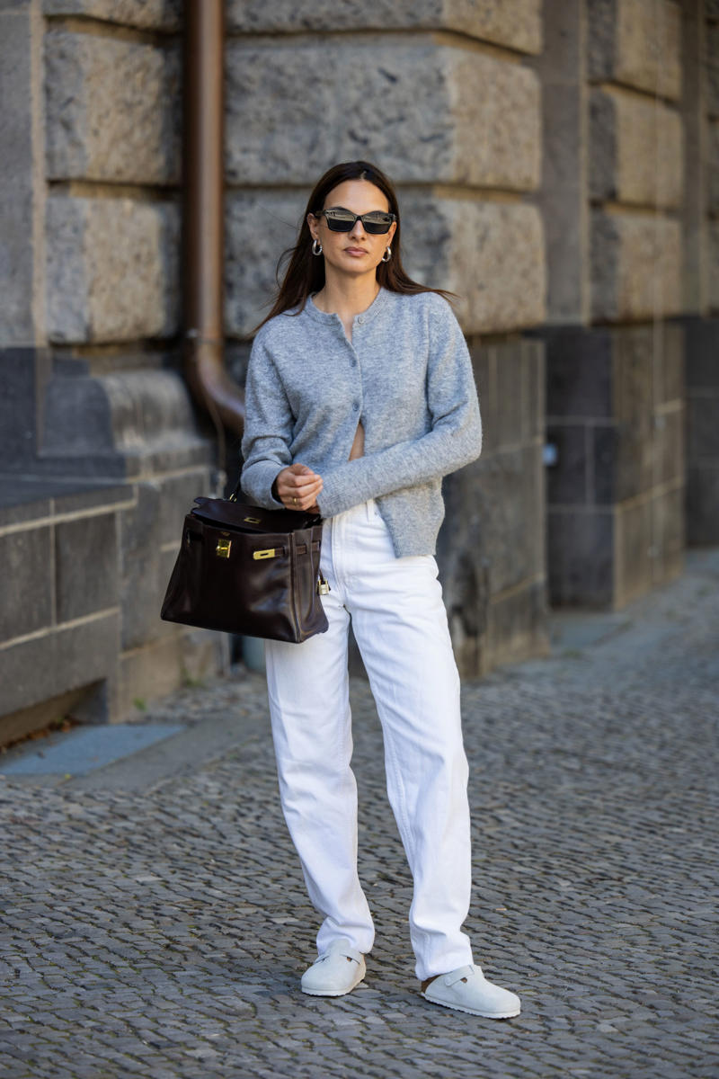 1. With a blazer, 2. An all-white ensemble, 3. With a leather jacket, 4. A casual cardigan, 5. With a button-down, 6. With platform shoes, 7. With butter yellow, 8. With animal prints, 9. With a trench coat, 10. With riding boots, 11. With a fitted top