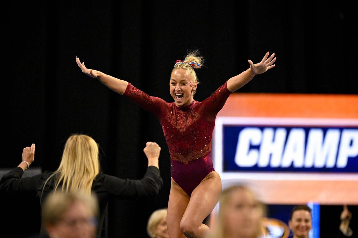 The illustrious collegiate career of Oklahoma gymnast Audrey Davis, in stunning photos