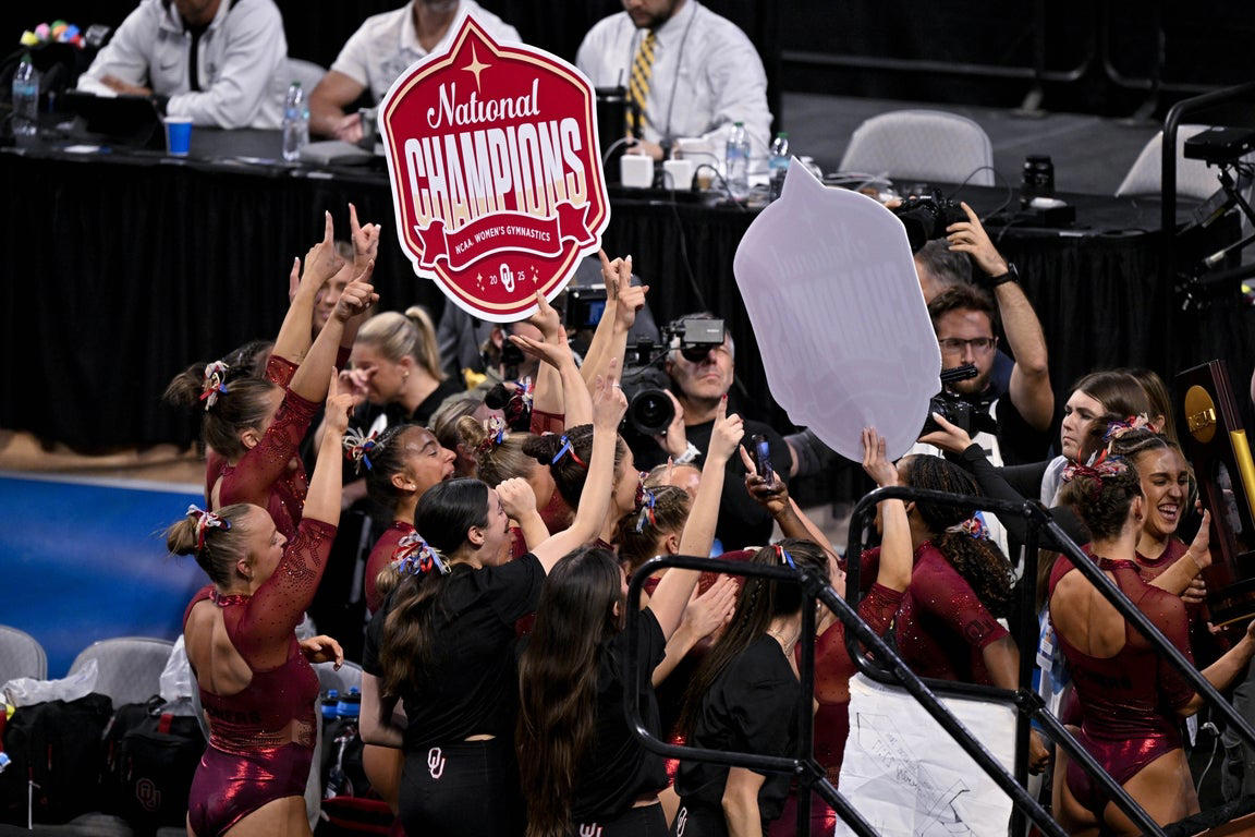 Fantastic photos of Jordan Bowers and Oklahoma's NCAA gymnastics championship victory
