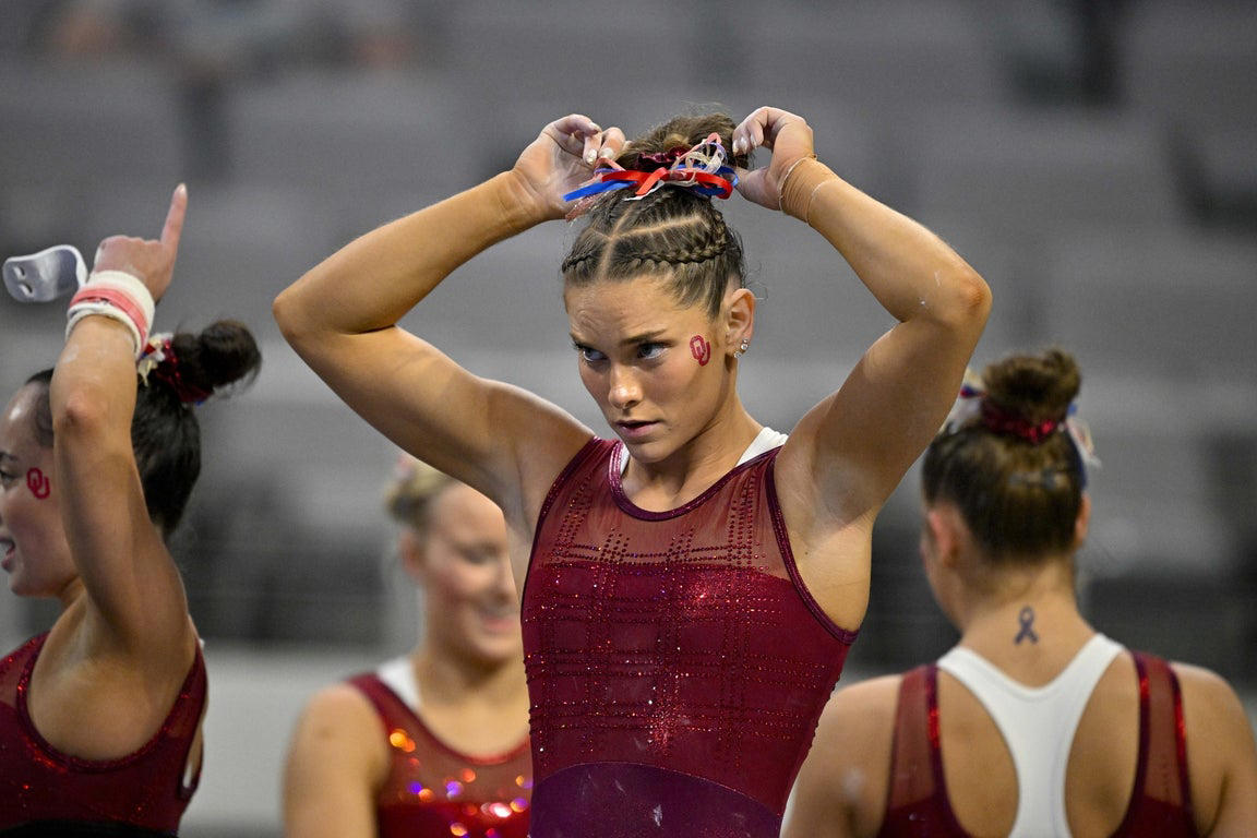 Fantastic photos of Jordan Bowers and Oklahoma's NCAA gymnastics championship victory