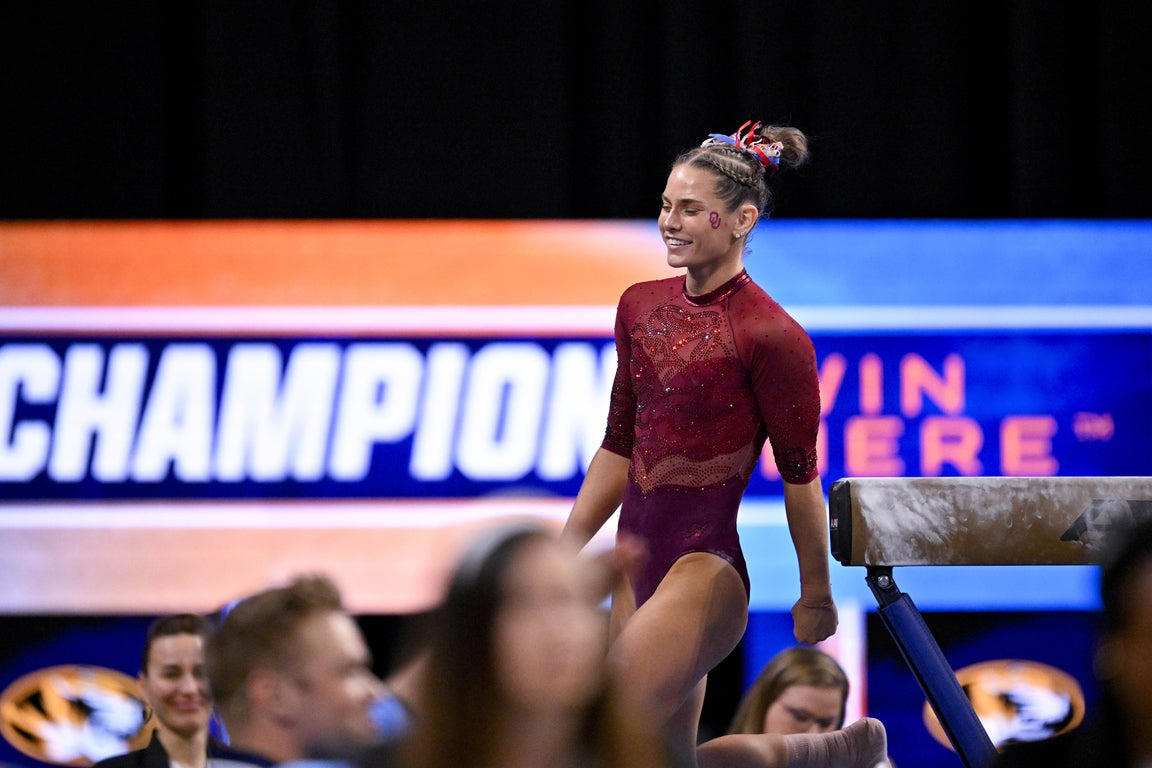 Fantastic photos of Jordan Bowers and Oklahoma's NCAA gymnastics championship victory