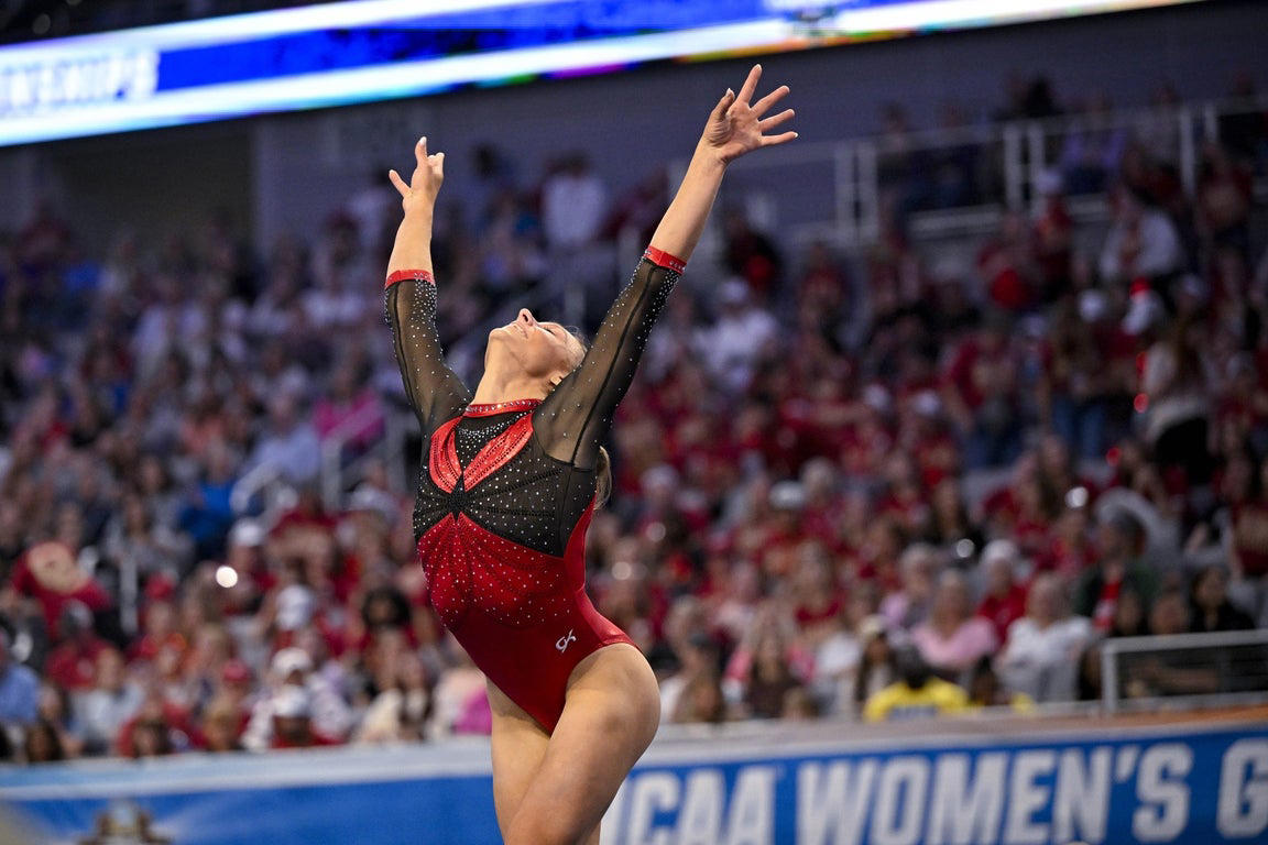 Fantastic photos of Jordan Bowers and Oklahoma's NCAA gymnastics championship victory