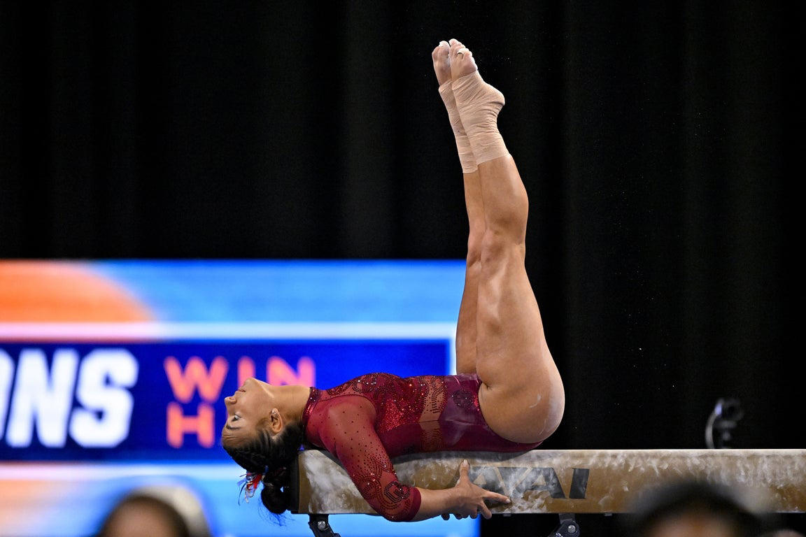 Fantastic photos of Jordan Bowers and Oklahoma's NCAA gymnastics championship victory