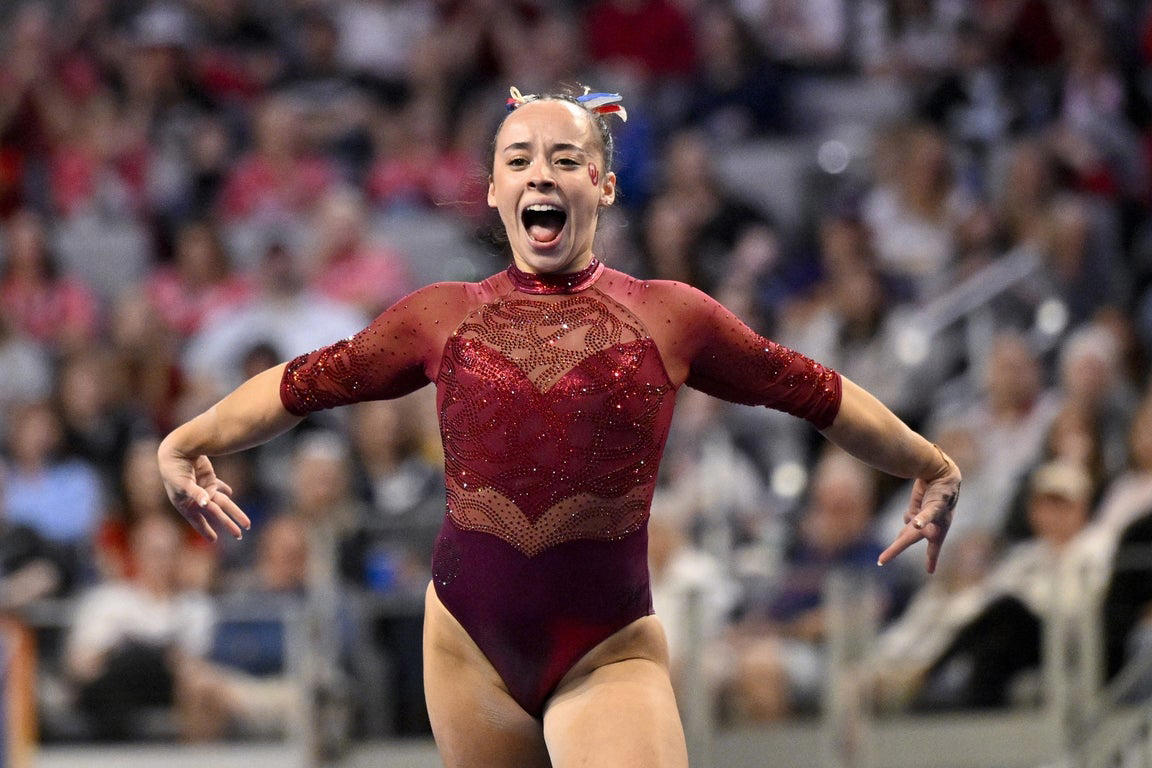 Fantastic photos of Jordan Bowers and Oklahoma's NCAA gymnastics championship victory