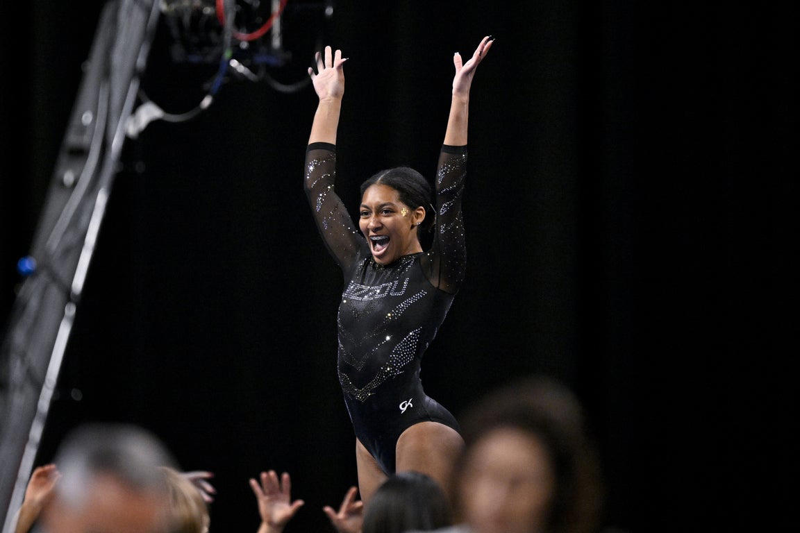 Fantastic photos of Jordan Bowers and Oklahoma's NCAA gymnastics championship victory