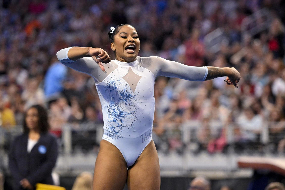 Incredible photos showcase the athleticism of 2025's top collegiate gymnasts