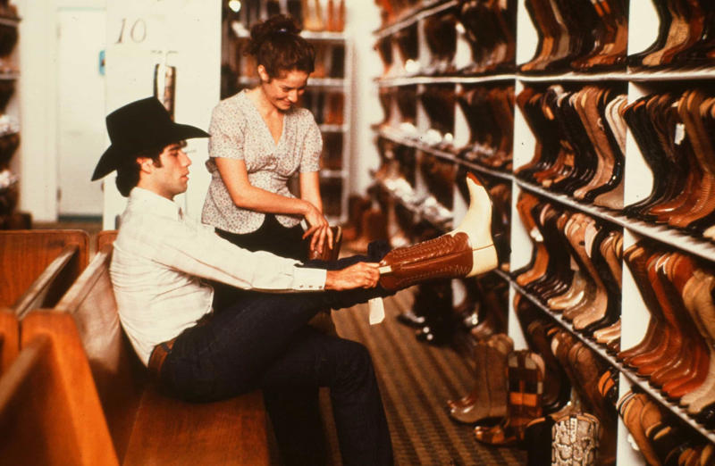'Urban Cowboy' (1980) 'Risky Business' (1983), 'Flashdance' (1983), 'Clueless' (1995), 'Almost Famous' (2000), 'Bonnie and Clyde' (1967), 'Breakfast at Tiffany's' (1961), 'Miami Vice' (1984–1989), 'Fast Times at Ridgemont High' (1982), 'Urban Cowboy' (1980), 'SATC' (1998–2004), 'Annie Hall' (1977), 'It Happened One Night' (1934)