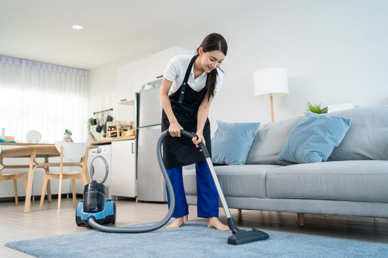 Check for mold, Vacuum the floors, Dust visible spots, Empty walls, The entryway, The scent, Clean your windows, Give your kitchen a quick clean, Do the laundry and change linens, Don't professionally clean your carpets, Skip cleaning out closets, Don't clean the laundry room, Don't pick up every last toy, Skip organizing the refrigerator