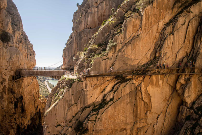 El Caminito Del Rey, Spain Darvaza gas crater, Turkmenistan, Villarrica, Chile, Karijini National Park, Australia, El Caminito Del Rey, Spain, Mount Everest, Nepal, Devil's Pool, Victoria Falls, Zambia and Zimbabwe, Cliffs of Moher, Ireland, Mont Blanc, France and Italy, Colorado River, USA, Trolltunga, Norway, North Yungas Road, Bolivia, Yucatán Cenotes, Mexico, Yellowstone National Park, USA, Annapurna I, Nepal, Trift Bridge, Switzerland