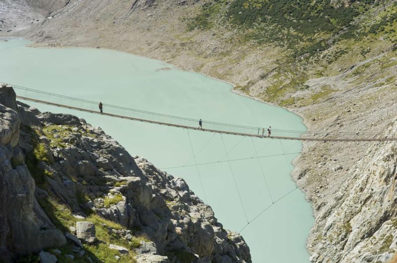 Trift Bridge, Switzerland Darvaza gas crater, Turkmenistan, Villarrica, Chile, Karijini National Park, Australia, El Caminito Del Rey, Spain, Mount Everest, Nepal, Devil's Pool, Victoria Falls, Zambia and Zimbabwe, Cliffs of Moher, Ireland, Mont Blanc, France and Italy, Colorado River, USA, Trolltunga, Norway, North Yungas Road, Bolivia, Yucatán Cenotes, Mexico, Yellowstone National Park, USA, Annapurna I, Nepal, Trift Bridge, Switzerland