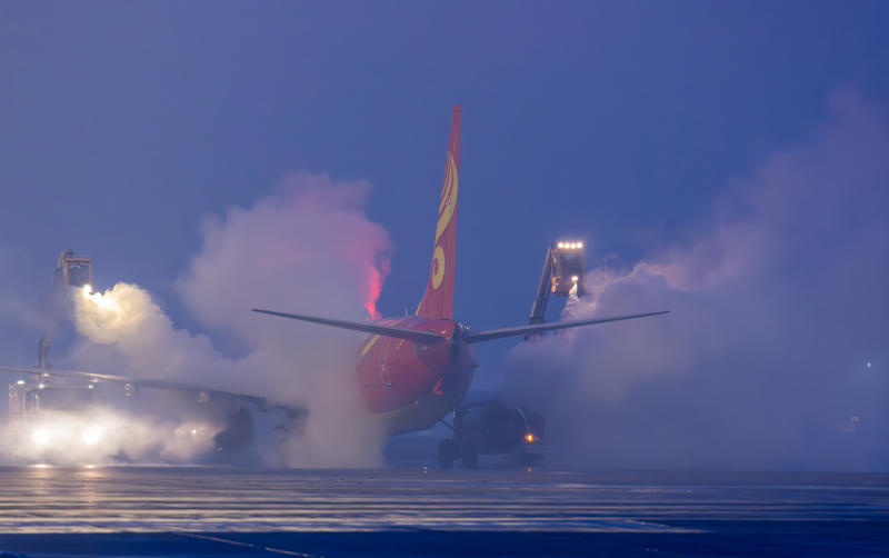 Thin fluid The problem of ice buildup, Key challenge, Messing with the physics, Why deicing is important, Impacting control, Risk of ice breaking off, Crucial step, Glycol-based, Most common types, Four fluid types, Step one, Thin fluid, Preventing accumulation, Until takeoff, Type III fluids, Environmental considerations