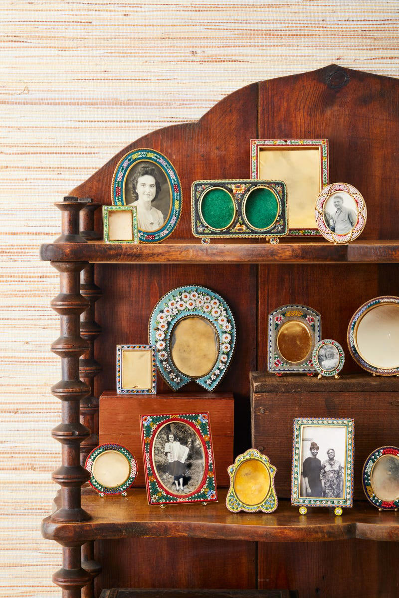 Barrister Bookcase, Micro Mosaic Frames, Andirons, Cuckoo Clocks, Bouillotte Lamps, George II Mirrors, Wooden Checker Boards, Spool Tramp Art Furniture, American Hooked Rugs