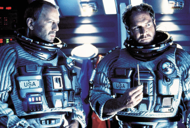 'Armageddon' (1998) 'Star Trek' (2009), 'Galaxy Quest' (1999), 'Spaceballs' (1987), 'Armageddon' (1998), 'The Hitchhiker’s Guide to the Galaxy' (2005), 'Independence Day' (1996), 'Muppets From Space' (1999), 'The Martian' (2015), 'Apollo 13' (1995), 'Gattaca' (1997), 'Solaris' (1972), 'Moon' (2009), 'Gravity' (2013), 'Barbarella' (1968), 'Total Recall' (1990):