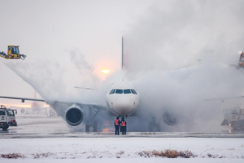 Crucial step The problem of ice buildup, Key challenge, Messing with the physics, Why deicing is important, Impacting control, Risk of ice breaking off, Crucial step, Glycol-based, Most common types, Four fluid types, Step one, Thin fluid, Preventing accumulation, Until takeoff, Type III fluids, Environmental considerations