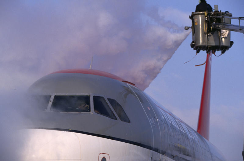 Glycol-based The problem of ice buildup, Key challenge, Messing with the physics, Why deicing is important, Impacting control, Risk of ice breaking off, Crucial step, Glycol-based, Most common types, Four fluid types, Step one, Thin fluid, Preventing accumulation, Until takeoff, Type III fluids, Environmental considerations