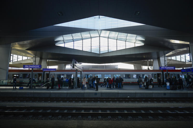 7. Wien Hauptbahnhof, Vienna, Austria 13. Oslo Sentralstasjon, Norway, 11. Leipzig Hauptbahnhof, Germany, 9. Gare Saint-Lazare, Paris, France, 7. Wien Hauptbahnhof, Vienna, Austria, 5. Gare de Lyon, Paris, France, 3. Utrecht Centraal, Netherlands, 1. Zürich Hauptbahnhof, Switzerland, 14. Munich Ostbahnhof, Germany, 12. Nürnberg Hauptbahnhof, Germany, 10. Hamburg-Altona, Germany, 8. Wien Meidling, Vienna, Austria, 6. Roma Tiburtina, Rome, Italy, 4. Châtelet–Les Halles, Paris, France, 2. Bremen Hauptbahnhof, Germany