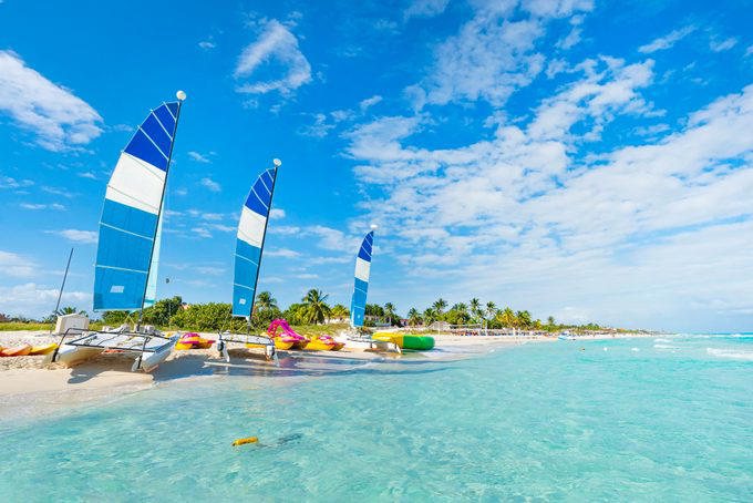 1. Elafonissi Beach, 2. Banana Beach, 3. Eagle Beach, 4. Siesta Beach, 5. Praia da Falesia, 6. Varadero Beach, 7. Bavaro Beach, 8. Playa de Muro Beach