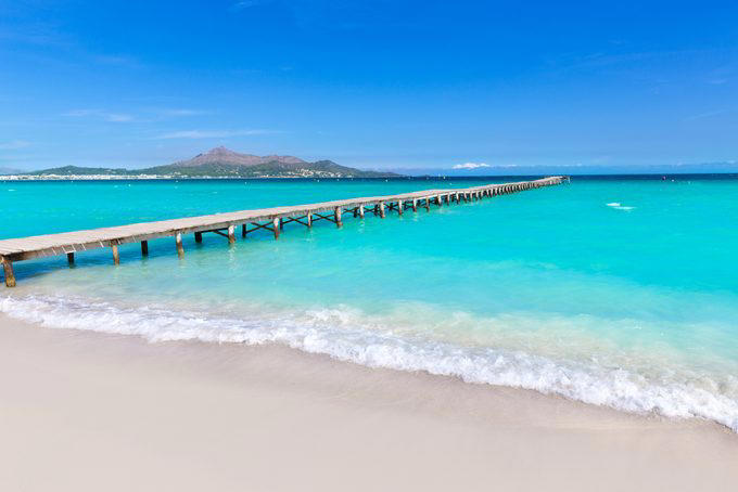 1. Elafonissi Beach, 2. Banana Beach, 3. Eagle Beach, 4. Siesta Beach, 5. Praia da Falesia, 6. Varadero Beach, 7. Bavaro Beach, 8. Playa de Muro Beach