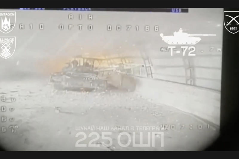 Operators tracked the tank back to its base, What the video footage revealed, A game of cat and mouse on the front, The tank brought the drone back to its parking lot, Five Russian vehicles were in the area, Ukrainian operators decided to attack, The sequence of the attack wasn’t clear, A drone flew into the warehouse, Viewing the attack from the outside, Another drone finished off the tank