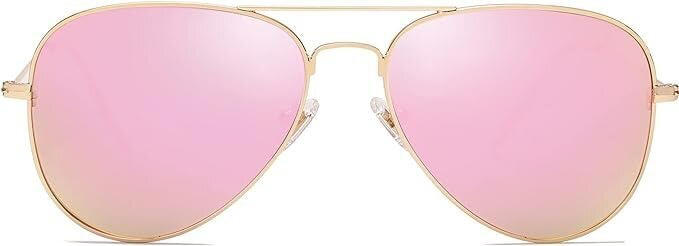 A pair of small, round polarized sunglasses , A pair of classic retro polarized sunglasses , Two pairs of rectangle sunglasses , This pair of semi-rimless sunglasses , This pair of aviators that come in nine different colors , This pair of square, cat-eye sunglasses, This pair of ‘90s-style oval sunglasses , This pair of cat-eye sunglasses , This pair of hexagonal sunglasses, Related...