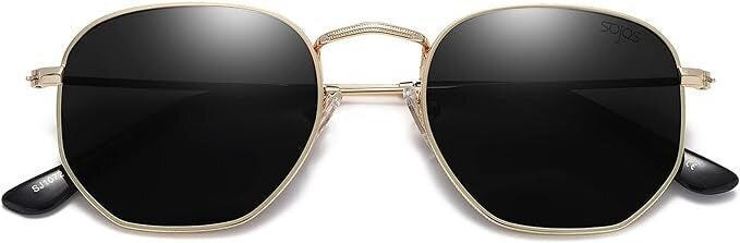 A pair of small, round polarized sunglasses , A pair of classic retro polarized sunglasses , Two pairs of rectangle sunglasses , This pair of semi-rimless sunglasses , This pair of aviators that come in nine different colors , This pair of square, cat-eye sunglasses, This pair of ‘90s-style oval sunglasses , This pair of cat-eye sunglasses , This pair of hexagonal sunglasses, Related...