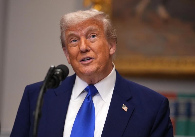 May 12 - Preparing to make Qatari luxury plane new Air Force One May 22 - Pentagon accepts Boeing jet from Qatar for Trump, May 22 - "Big, beautiful bill" passed by House, May 21 - Announces “Golden Dome” missile defence project, May 20 - Has "excellent" call with Putin on Ukraine war, May 19 - Reacts to Biden's cancer diagnosis, May 16 - New tariff rates on the way, May 15 - Trump says US is close to nuclear deal with Iran, May 14 - Brokers B deal between Qatar Airways and Boeing, May 13 - Expedites refugee applications for white South Africans, May 13 - Donald Trump seeks 1 trillion in investments in Saudi Arabia, May 12 - Preparing to make Qatari luxury plane new Air Force One, May 12 - Trump promises historic drug price cuts, May 9 - Names Jeanine Pirro interim US attorney for DC, May 8 - Will decide on “Persian Gulf” name during Middle East visit, May 7 - Supreme Court allows ban on trans people in the military, May 6 - Hosts .5 million-per-plate dinner in Virginia, May 6 - Trump Administration Offers ,000 to Undocumented Immigrants for Voluntary Departure, May 6 - Trump and Carney meet at the White House, May 6 - Lawsuits against the Trump administration for mass layoffs at HHS, May 5 - Trump plans to reopen Alcatraz, May 5 - Trump uncertain about constitutional right to "due process", May 4 - Trump Denies Seeking Unconstitutional Third Term Despite "Trump 2028" Merchandise, Trump Stirs Controversy with AI-Generated Pope Image During Vatican Mourning Period, May 2 - Plans to revoke Harvard’s tax-exempt status, May 1 - Reassigns national security adviser Mike Waltz, April 30 - Blames Biden for shrinking US economy, April 29 - Lowest 100-day approval rating in 80 years, April 28 - Trump suggests Canadians should vote for him in election, April 25 – Trump signs executive order to step up global deep-sea mining, April 23 – Trump softens stance on China and Powell, April 22 - Trump refuses to grant migrants a trial, April 21 - Stands behind Hegseth as defense secretary, April 19 – Trump’s approval rating on economy drops to all-time low, April 17 - Criticizes Federal Reserve Chair, April 16 - Plans to overhaul the Endangered Species Act, April 15 - Trump suggests deporting US criminals to El Salvador, April 14 - Called “fully fit” by White House physician, April 9 - Pauses tariffs on everyone but China for 90 days, April 9 - Urges Americans to “BE COOL!”, April 8 - Prepared to add new tariffs on China, April 7 - Wins ruling on rapid deportations, April 7 - Hosts World Series champion Dodgers at White House, April 2 - Announces widespread reciprocal tariffs, April 1 - Administration sued by state AGs over health funding cuts, March 27 - Trump pulls Stefanik's nomination for U.N. ambassador, March 26 - Imposing tariffs on all automobiles made outside the US, March 25 - Calls group chat security leak a “glitch”, March 24 - Dismisses existing portrait of himself, praises unseen Russian picture, March 20 - Signs order to dismantle Department of Education, March 15 - Signs bill to fund government through September, March 11 - Supports Elon Musk and Tesla, March 11 - Escalates trade war with Canada, March 9 - Won’t rule out recession, March 7 - Holds crypto summit, Bitcoin price tumbles, March 4 - Gives speech to Congress, March 4 - Officially puts tariffs into effect, March 3 - Freezes military aid to Ukraine, March 2 - Announces crypto reserve, February 28 - Has tense meeting with Zelenskyy at White House, February 26 - Posts AI-generated video on Gaza transformation, February 24 - Says tariffs on Canada and Mexico will go forward, February 21 - Fires senior military leadership, February 15 - Channels Napoleon, February 12 - Speaks with Putin about ending war in Ukraine, February 10 - Imposes 25 per cent tariffs on steel and aluminum imports, February 7 - Meets with Japanese prime minister, February 5 - Bans transgender women from female sports, February 4 - States that the US will “take over” Gaza Strip, February 3 - Delays tariffs targeting Canada and Mexico, January 23 - Lays out economic vision to WEF, January 20 - Suspends sale of TikTok for 75 days, January 20 - Pardons 1,500 people involved in Jan. 6 Capitol riots, January 20 - Plans 25% tariffs for Canada and Mexico on Feb. 1, January 20 - Marco Rubio confirmed as secretary of state, January 20 - Signs first executive orders, January 20 - Sworn in as 47th president of the United States, January 19 - Pledges to release classified Kennedy and MLK records, January 18 - Launches own cryptocurrency, January 14 - Plans to create “External Revenue Service”, January 10: Planning 100-plus executive orders on day one, January 10: Receives no punishment for felony hush money conviction, January 8: Plans to designate Mexican cartels as terror organizations, January 5: Meets Italian prime minister Giorgia Meloni, December 26 - Told Wayne Gretzky to run for Canadian Prime Minister, December 25 - Tells death row prisoners to “go to hell”, December 23 - Once again looking to buy Greenland, December 22 - Threatens to regain control of Panama Canal, December 22 - Rejects claims that Elon Musk is pulling his strings, December 16 - Will not have NY hush money case dismissed, December 14 - Gets M in ABC defamation case, December 13 - Vows to end daylight saving time, December 11 - Invites Xi Jinping to attend his inauguration, December 9 - Lays out agenda in television interview, December 5 - Selects David Sacks to oversee AI and crypto, December 4 - Names Peter Navarro as top trade advisor, December 3 - Jokes about making Canada the “51st state”, December 2 - Demands release of Israeli hostages in Gaza, December 2 - Plans to travel to Paris, November 21 - Matt Gaetz withdraws from AG consideration, November 20 - Chooses Linda McMahon to be education secretary, November 19 - Picks Dr. Oz to run Medicare and Medicaid, November 16 - Attends UFC 309, November 14 - Plans to use recess appointments, November 13 - Nominates Marco Rubio as secretary of state, November 13 - Nominates Pete Hegseth as secretary of defense, November 13 - Nominates Matt Gaetz as attorney general, November 13 - Nominates Tulsi Gabbard as director of national intelligence, November 12 - Nominates Kristi Noem as his Homeland Security secretary