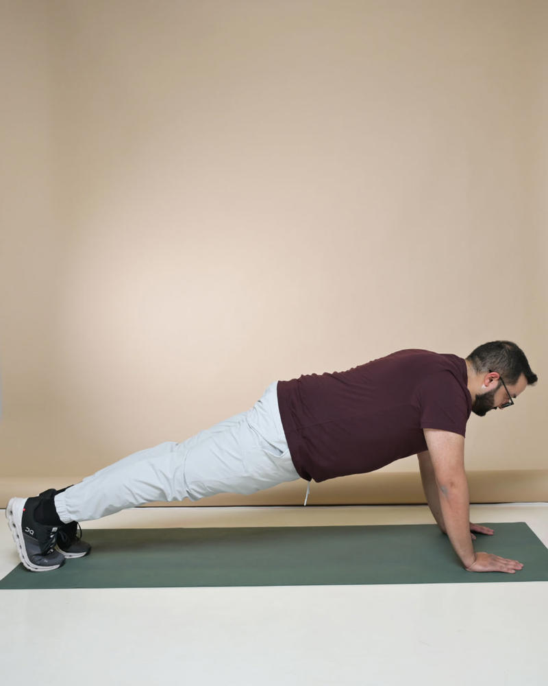 Pelvic tilt, Side plank, Mountain climbers, Flutter kicks, Reverse crunches, Russian twist, Bicycle crunch, Toe taps, Inchworms, Plank dips