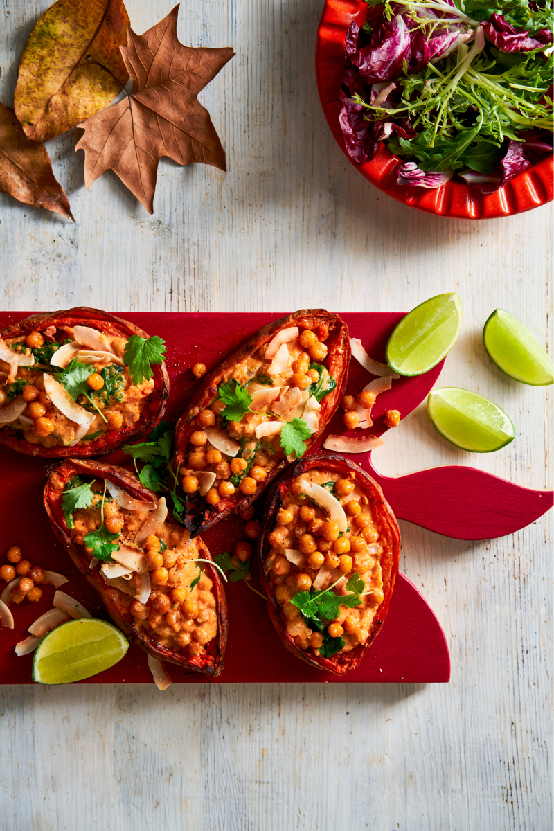 100 healthy dinner recipes your family will love, Eggplant pillows (Cuscini di melanzane) , Ginger fish stir fry , Grilled salmon and cos salad , Kale falafel salad with toasted pine nuts and hummus