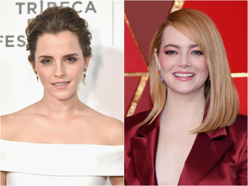 Emma Watson - Emma Stone Rachel McAdams, Madonna - Carrie-Anne Moss, Rachael Leigh Cook - Anna Paquin, Alan Cumming - Kenneth Branagh, Matt Damon - Sam Worthington, Charlie Hunnam - Jamie Dornan, Emily Blunt - Scarlett Johansson, Anne Hathaway - Rachel McAdams, Emma Roberts - Ashley Benson, Jennifer Lawrence - Jennifer Jason Leigh, Emma Watson - Emma Stone, Hugh Jackman - Daniel Craig, Kevin Hart - Brandon T. Jackson, Al Pacino, Angela Bassett - Halle Berry, Lindsay Lohan - Heather Graham, Matthew McConaughey - Kurt Russell, Jennifer Hudson - Gabourey Sidibe, Michael B. Jordan - Corey Hawkins, Reese Witherspoon - Neve Campbell, Sarah Michelle Gellar - Elisa Donovan, Selena Gomez - Demi Lovato, Jake Gyllenhaal - Joel Kinnaman, Chiwetel Ejiofor - Andrew Scott, Willow Smith - Quvenzhané Wallis, Zendaya - Alexandra Shipp