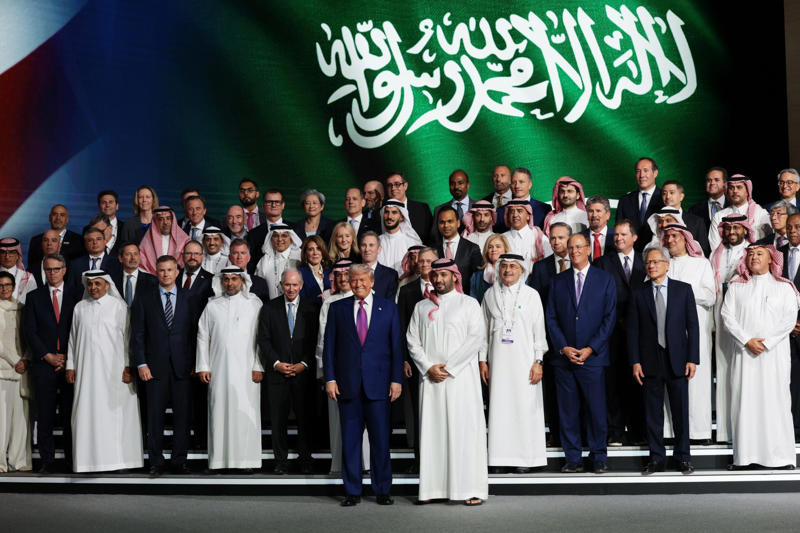 Keeping them on their toes, Wrestling with the reality, Impromptu meeting with al-Sharaa, Trump's praise for former jihadist, A quick hello, 50-year sanctions lifted, "A chance at greatness", "Time to shine", A step up, All in the past, Years of US estrangement, The start of a new era in the Middle East?, Turkey and Saudi's role, A standing ovation, Fireworks in Damascus, A glimmer of hope for a beleaguered land, Undermining Iranian influence, Huge investment on the cards