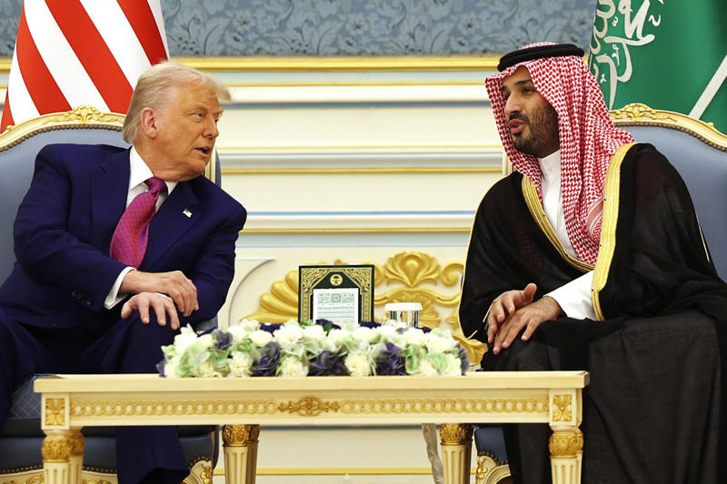 Keeping them on their toes, Wrestling with the reality, Impromptu meeting with al-Sharaa, Trump's praise for former jihadist, A quick hello, 50-year sanctions lifted, "A chance at greatness", "Time to shine", A step up, All in the past, Years of US estrangement, The start of a new era in the Middle East?, Turkey and Saudi's role, A standing ovation, Fireworks in Damascus, A glimmer of hope for a beleaguered land, Undermining Iranian influence, Huge investment on the cards