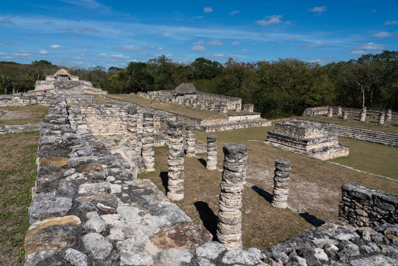 Chichen Itza, Mexico, Tulum, Mexico, Palenque, Mexico, Uxmal, Mexico, Becan, Mexico, Caracol, Belize, Tikal, Guatemala, Mayapan, Mexico, El Mirador, Guatemala, Quiriguá, Guatemala, Copán, Honduras, Yaxchilan, Mexico, Yaxha, Guatemala, Calakmul, Mexico, Tazumal, El Salvador
