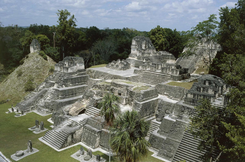 Chichen Itza, Mexico, Tulum, Mexico, Palenque, Mexico, Uxmal, Mexico, Becan, Mexico, Caracol, Belize, Tikal, Guatemala, Mayapan, Mexico, El Mirador, Guatemala, Quiriguá, Guatemala, Copán, Honduras, Yaxchilan, Mexico, Yaxha, Guatemala, Calakmul, Mexico, Tazumal, El Salvador
