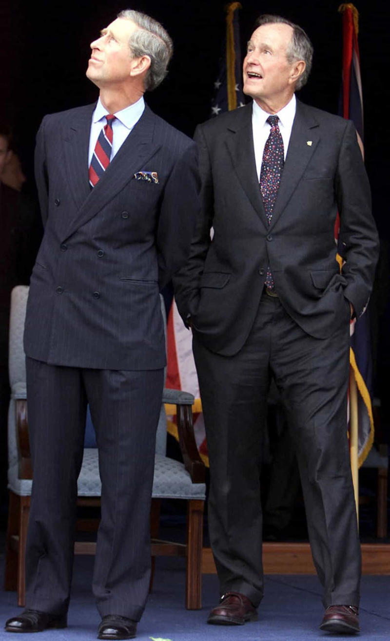 It's a bird, it's a plane, it's a Bush! The royals and the Eisenhowers, Nixon shows Prince Charles the White House front yard, The PM and the Prince, Ivory Coast patrol, Getting down to business, The Prince in India, The Prince down under, A candid with the Kohls, The future monarch and the Mitterrand, The Mandela effect, It's a bird, it's a plane, it's a Bush!, Putin and the Prince, Charles the peacemaker, Part of the conversation, Old friends having fun, Talks in the Oval Office, Charles and the Chancellor, Charles and Trump