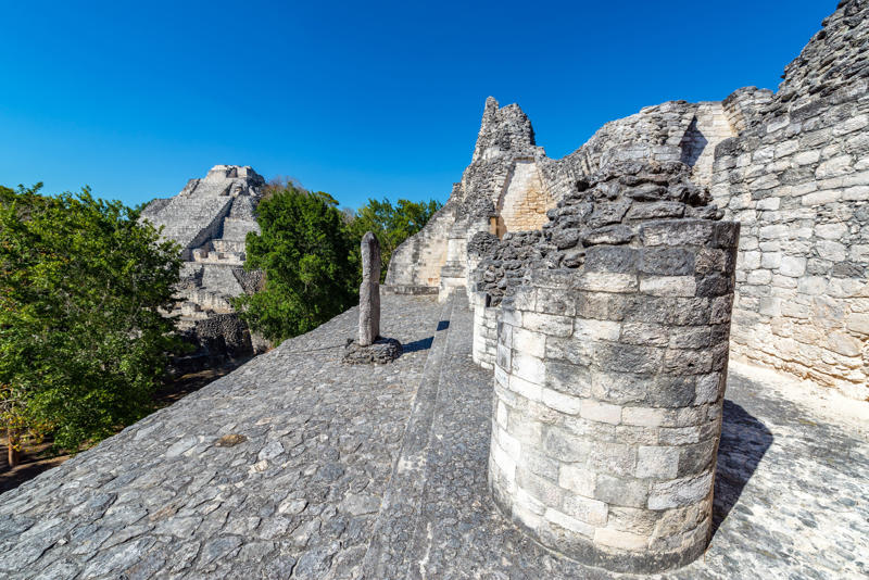 Chichen Itza, Mexico, Tulum, Mexico, Palenque, Mexico, Uxmal, Mexico, Becan, Mexico, Caracol, Belize, Tikal, Guatemala, Mayapan, Mexico, El Mirador, Guatemala, Quiriguá, Guatemala, Copán, Honduras, Yaxchilan, Mexico, Yaxha, Guatemala, Calakmul, Mexico, Tazumal, El Salvador