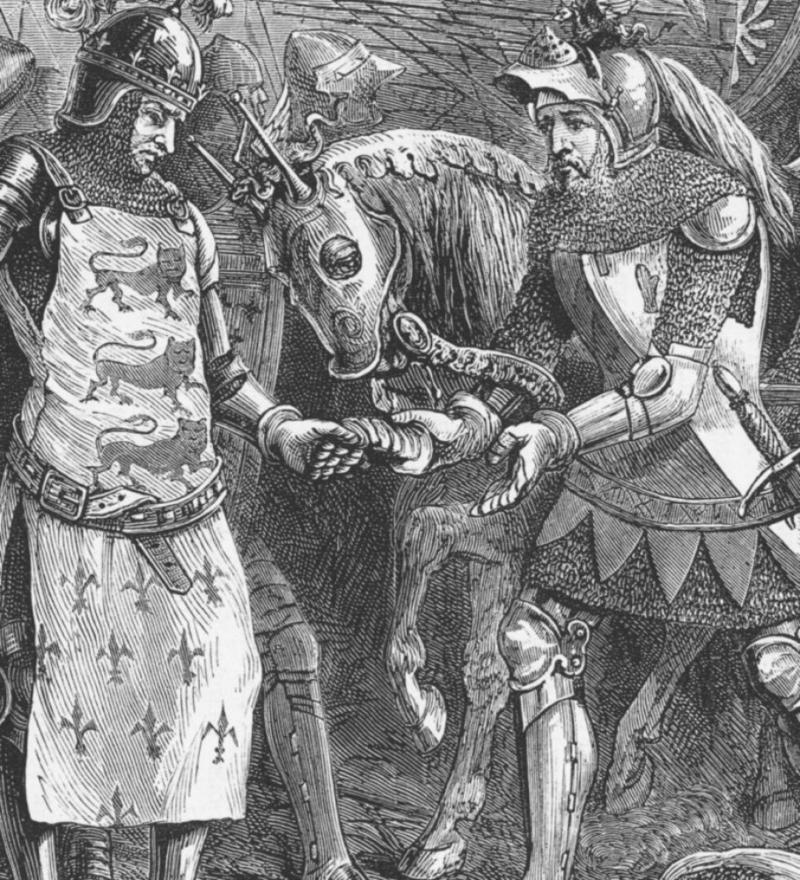 Battle of Poitiers Claim to two thrones, Edward's first battle, Battle of Crécy, Siege of Calais, Black Death, Battle of Poitiers, Spanish chapter, The Black Prince's Ruby, Siege of Limoges, Edward lost one of his two sons, Why was Prince Edward known as the Black Prince?