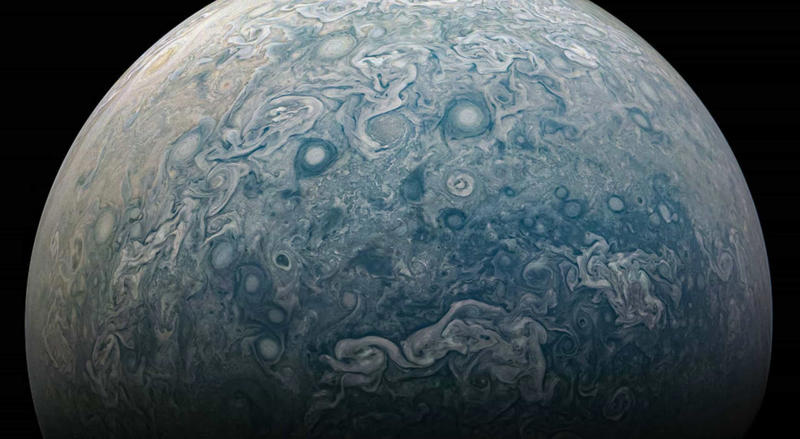 Juno arrives at Jupiter!, Jupiter's swirling clouds, "Clyde's Spot", Deep view, Tumultuous sight, Spiraling storm, Atmospheric conditions, Inside out, Northern latitudes, Juno approaches Jupiter, Headed towards Jupiter, Launch day looms, Reaching the launchpad, Juno passes the test