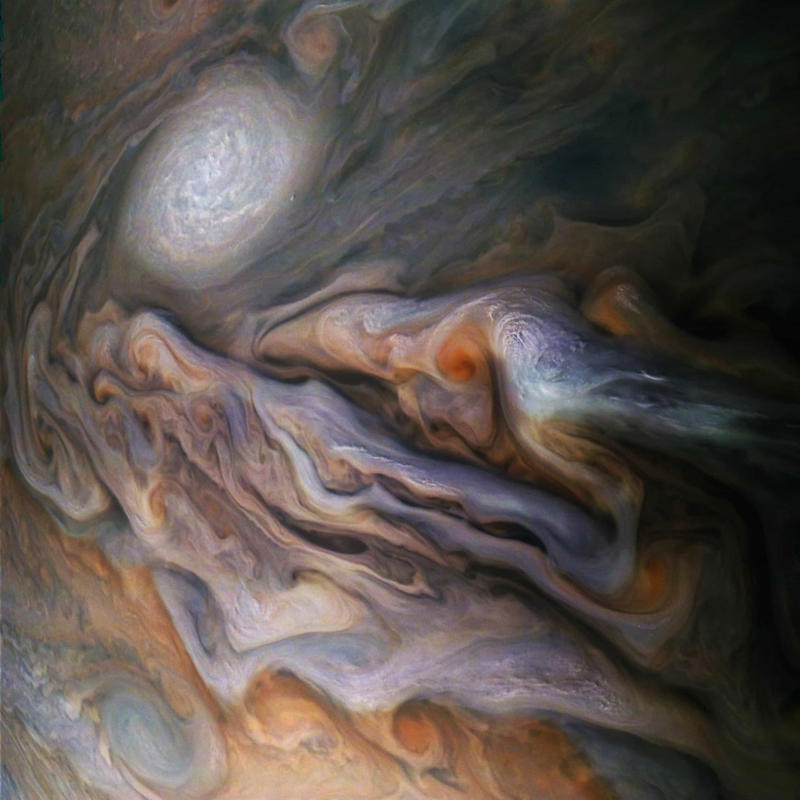 Juno arrives at Jupiter!, Jupiter's swirling clouds, "Clyde's Spot", Deep view, Tumultuous sight, Spiraling storm, Atmospheric conditions, Inside out, Northern latitudes, Juno approaches Jupiter, Headed towards Jupiter, Launch day looms, Reaching the launchpad, Juno passes the test