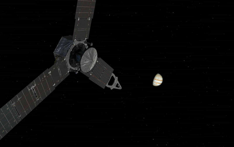 Juno arrives at Jupiter!, Jupiter's swirling clouds, "Clyde's Spot", Deep view, Tumultuous sight, Spiraling storm, Atmospheric conditions, Inside out, Northern latitudes, Juno approaches Jupiter, Headed towards Jupiter, Launch day looms, Reaching the launchpad, Juno passes the test
