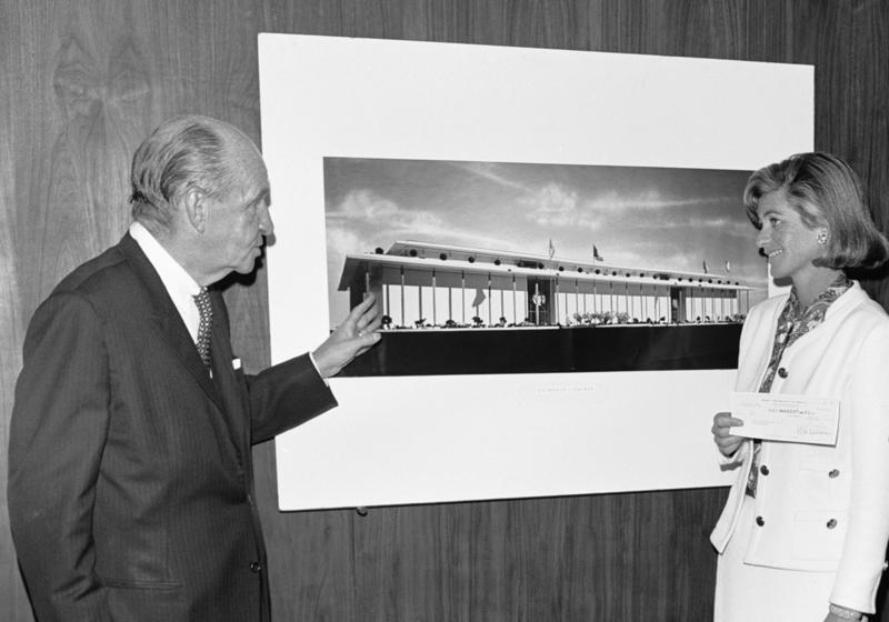 Costs spiral John F. Kennedy (1917–1963), Acting on an idea, Edward Durell Stone (1902–1978), United States National Cultural Center, Name change, Costs spiral, Ground-breaking ceremony, Building work is completed, Leonard Bernstein's 'Mass', Kennedy family take center stage, Inauguration of the Eisenhower Theater, Honoring the full spectrum of performing arts, JFK centennial year, 'Art And Ideals: President John F. Kennedy', Trump makes changes, Protest and opposition